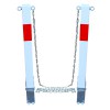 White & Red Removable Security Post Chain Kit