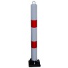 Red & White 76 mm Diameter Fold Down Parking Post 