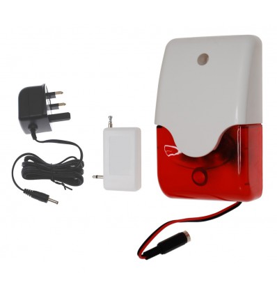 Mini Wireless Siren & Flashing Strobe