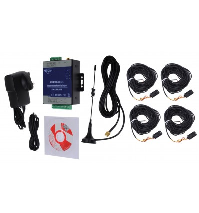 4 x channel 3G GSM Temperature Alarm with 20 metre Probes
