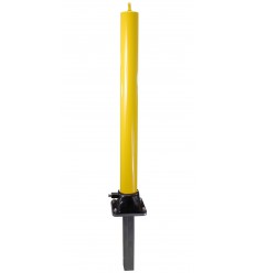 Yellow Fold Down Parking Post with Ground Spigot 