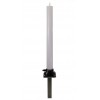 White Fold Down Parking Post with Ground Spigot