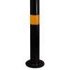 Base on the Black & Yellow 76 mm Diameter Bolt Down Steel Bollard (001-2930)