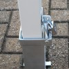 H/D White & Red 100P Security Parking Posts & 2 x Ground Bases.