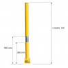 Bendy Fold Down Tall Yellow Parking Post (001-3470 K/D, 001-3460 K/A)