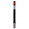 Black 100P Removable Security Post with Reflective Stickers.