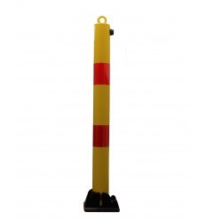 900mm High, Fold Down Parking Post & Red Band