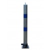Galvanised with Blue Stripes 900W-76 Fold Down Parking Post, Integral Lock & Eyelet (001-2605 K/D, 001-2595 K/A).