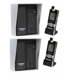 Wireless Gate & Door Intercom with 2 x Handsets & 2 x Caller Stations (UltraCom2 ) Black & Silver Hood s