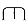 Black Fold Down Hoop Barrier with Integral Lock – Heavy Duty Car Park & Access Control Post