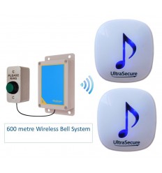 Medium range 600 metre Wireless DA600 Doorbell with 2 x Receivers