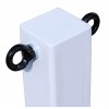 H/D White 100P Removable Security Post with 2 x Black Chain Eyelets (001-4010 K/D & 001-4000 K/A)