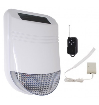 HY Solar Wireless Siren Water Flood Alarm 