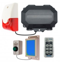 Wireless Commercial Doorbell with Siren & Strobe