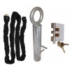 Case Hardened 1.5 metre Steel Chain Kit with Shackle Lock & Spigot Ground Anchor (012-1480 K/D, 012-1490 K/A).