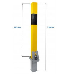 Removable Yellow Steel Security Bollard
