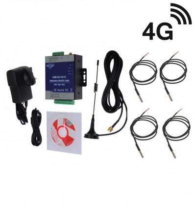 4 x channel 3G GSM Temperature Alarm