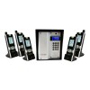 UltraCOM3 - Five Apartment Wireless Intercom - Battery or DC - Silver Caller Station & Black Hood