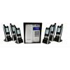 UltraCOM3 - Six Apartment Wireless Intercom - Battery or DC - Silver Caller Station & Black Hood