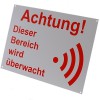 External A4 Alarm Warning Sign (German Language)