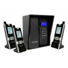 UltraCOM3 - Three Apartment Wireless Intercom - Battery or DC - Black Caller Station & Black Hood