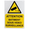 French A5 External CCTV Warning Sign