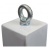 H/D White 100P Removable Parking & Security Post
