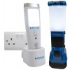 Mains Plug in Power Failure LED Torch & LED Lantern Kit