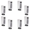 8 Room White Indoor Wireless Room to Room Intercom with Digital Screen & Hands Free Option
