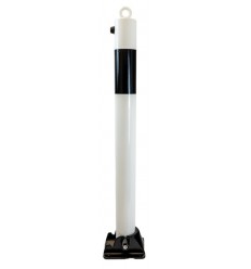 900-76 White & Black Fold Down Parking Post