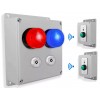 2 Channel Wireless Industrial Doorbell Kit (800m) – 2 ‘Bell Symbol’ Buttons with Wireless Siren & Strobe Box (PROTECT 800)