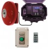 Wireless Industrial Doorbell Kit (800m) – High Resistance ‘Please Ring’ Grey Button & Wired Red Bell (PROTECT 800)
