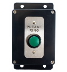 High-Resistance Wireless Button, 800m / GREY Enclosure, Embossed 'Please Ring'  (PROTECT 800 Range)
