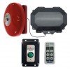 Wireless Industrial Doorbell Kit (800m) – High Resistance ‘Please Ring’ Black Button & Wired Red Bell (PROTECT 800)
