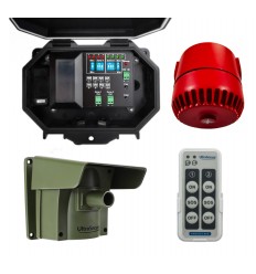 Long Range Wireless Driveway PIR Alarm with Outdoor Receiver & Adj Siren