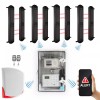 4G Long Range Wireless Perimeter Alarm Kit with 4 sets of 2B Solar Beams & Loud Wireless Siren