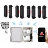 4G Long Range Wireless Perimeter Covert Alarm Kit with 4 sets of 1B Solar Beams