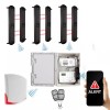 Wireless Long Range Solar Perimeter Infrared Beam Kit (900m) 3 x 2B with GSM Box & Siren – Outdoor Security (DA600+)