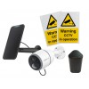 4G Battery Camera & Black Solar Panel - 4K (8MP) / Smart Detection / Night Vision /  Battery / 128GB Micro SD / 2 x A5 Signs