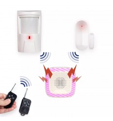 HY Wireless Burglar Alarm with Magnetic Contact & PIR