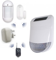 HY Wireless Burglar Alarm with Door Sensor, Pet Friendly PIR, Indoor & Outdoor Sirens 1