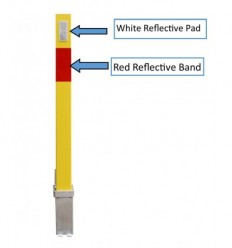 H/D Yellow 100P Removable Parking & Security Post