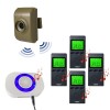 Heyo-Alert 4 x Portable Wireless Receiver Pagers - 1 x Outdoor PIR - 1 x Indoor Receiver