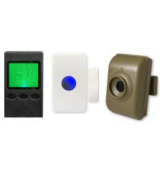 Heyo-Alert Portable Wireless Receiver Pager & Outdoor Multi Use Transmitter & PIR - Kit 14