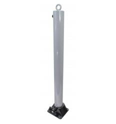 Grey 900 -76 Fold Down Parking Post with Integral Lock & Top Mounted Eyelet (001-4810 K/D, 001-4800 K/A).