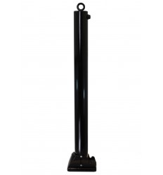 Black 76 mm Diameter Fold Down Parking Post. Integral Lock & Chain Eyelet (001-2970 K/D, 001-2980 K/A)