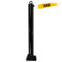 Black 76 mm Diameter Fold Down Parking Post. Integral Lock & Chain Eyelet (001-2970 K/D, 001-2980 K/A)