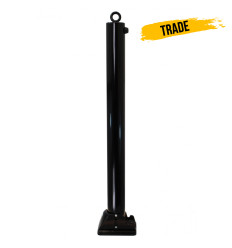 Black 76 mm Diameter Fold Down Parking Post. Integral Lock & Chain Eyelet (001-2980 K/D, 001-2970 K/A)