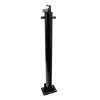 Black Heavy Duty Fold Down Parking Post with Top Mounted Padlock – Security Bollard (810B)