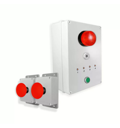 2 Channel 800 metre Wireless Panic or Entrance Alarm with Sirens & Strobes